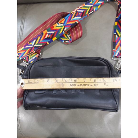 DKNY Tilly Camera Crossbody Bag in Black with Colorful Patterned Strap - Picture 6 of 6